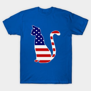 USA Flag CAT T-Shirt